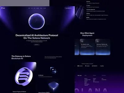Crypto AI Blockchain Website ai agent ai landing page animation blockchain crypto crypto design decentralized solana trading uiux web design web3