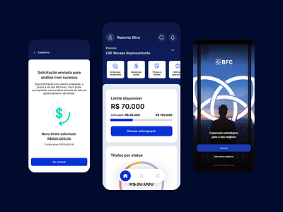 BFC Capital app design mobile product design ui ux web