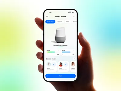 Smarty - Smart Home App app clean connect devices minimal mobile smart smart home ui web white