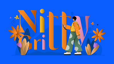Nitty - Gritty art branding character design design designs flowers graphic design illustration logo man plants retro art ui vector
