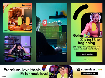 Social Media & Branding Kit for Live Streaming Platform brand branding graphic design illustration logo photography product design social social media streaming