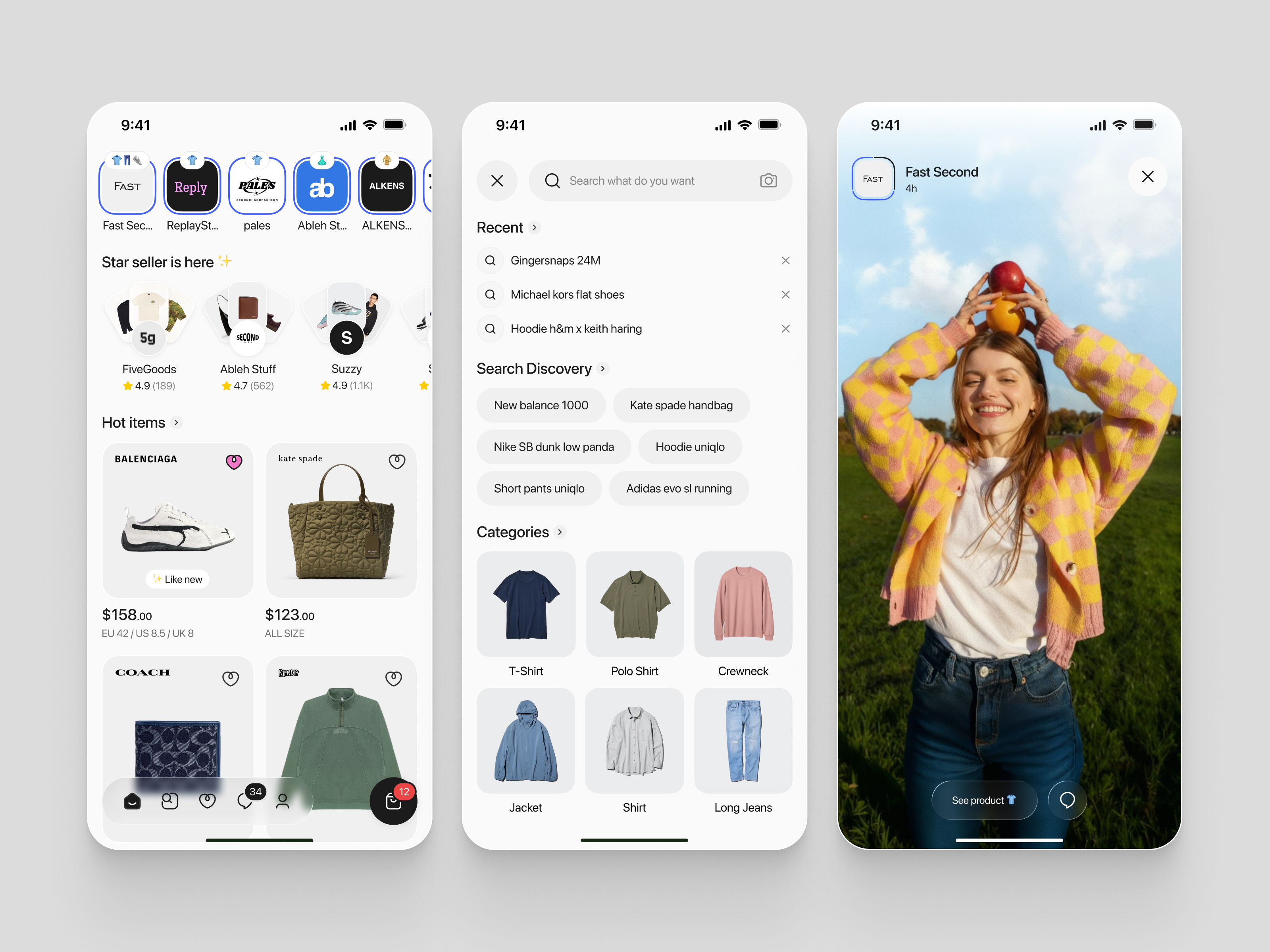 BEKASih – Preloved Marketplace Mobile App app concept card layout clean interface e commerce ecommerce ecommerce app fashion marketplace minimal design mobile app preloved marketplace product design search experience secondhand shopping social commerce store ui design user centered design ux design visual storytelling