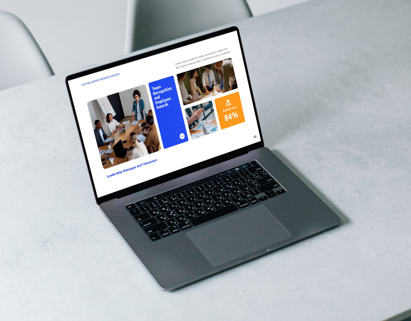 Meeting Report Business Agenda Presentation agenda presentation branding business presentation data visualization infographic meeting presentation meeting presentation template