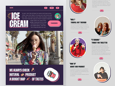 Mr.POPS - Ice Cream Company Website b2b business colorfull company company profile corporate franchise homepage ice cream landing page professional service shop store ui ux web design website