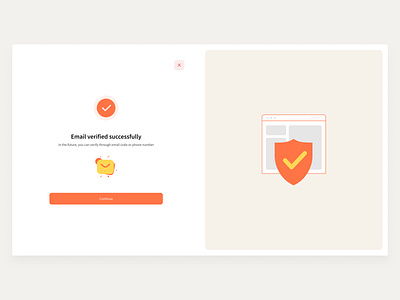 Email Verified Successful Page UI/UX authentication page clean dashboard email verified page illustration log in modern onboarding page product design saas sign up successful page verified verified page web app website design