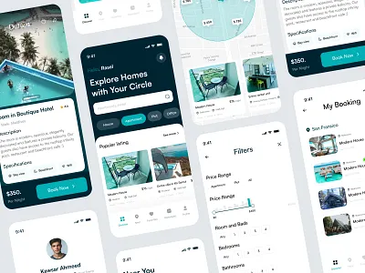 Real Estate App agent apartment app app ui booking app broker designmind home house illustration interface product property real estate real estate agent real estate app design residence resort