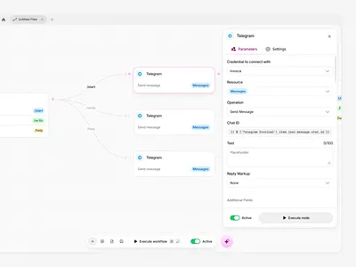 Node Editor automation clean design micro design minimal minimalist node editor nodes product design saas saas design ui ui ux workflow builder