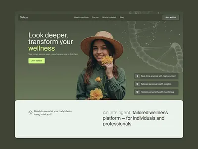 Health & Wellness website design b2b booking care design dna doctor goodness green ui health website healthcare landing page medical modern ui nursing ui web design website design wellness wingly