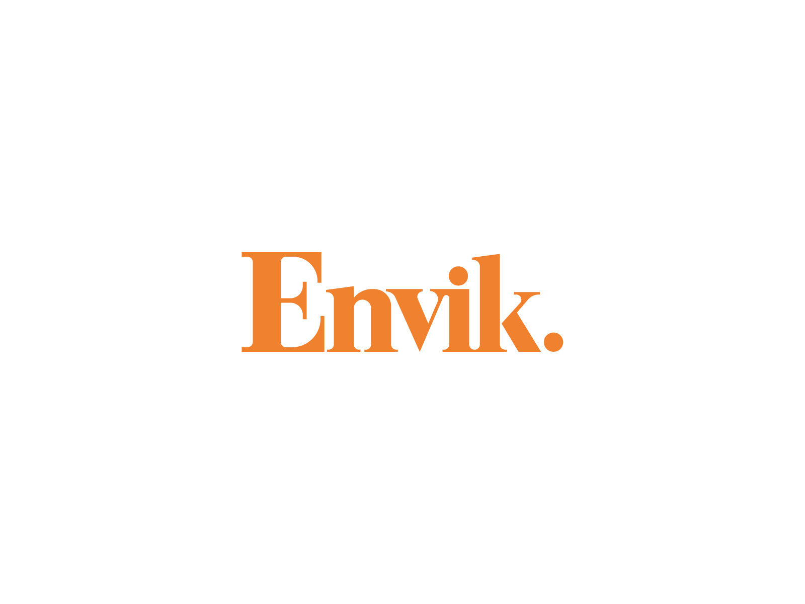 Envik Logo beauty brand logo brand identity design elogo envik beauty brand envik logo envil brand identity logo luxury beauty brand logo orange typographic logo