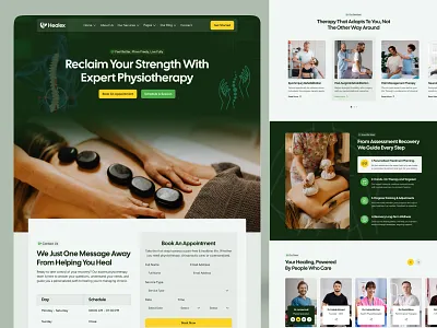 Physiotherapy Website Design branding consultation design digitalhealthcare healthandwellness healthcare healthcarebranding homepage illustration landing landing page medicare website physiotherapy physiotherapy landing page rehabilitationcenter ui uiux web design website wellnessdesign
