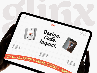 Design agency website uxui design - Glirix agency graphic design landing page portfolio studio uxui web design webflow webpage