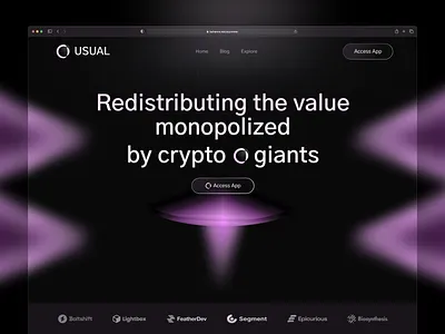 USUAL – Modern Crypto Trading Landing Page UI/UX Design ai trading app concept bitcoin blockchain crypto crypto exchange crypto landing page crypto trading cryptocurrency exchange financial fintech saas solana trade trading trading landing page ux design web design