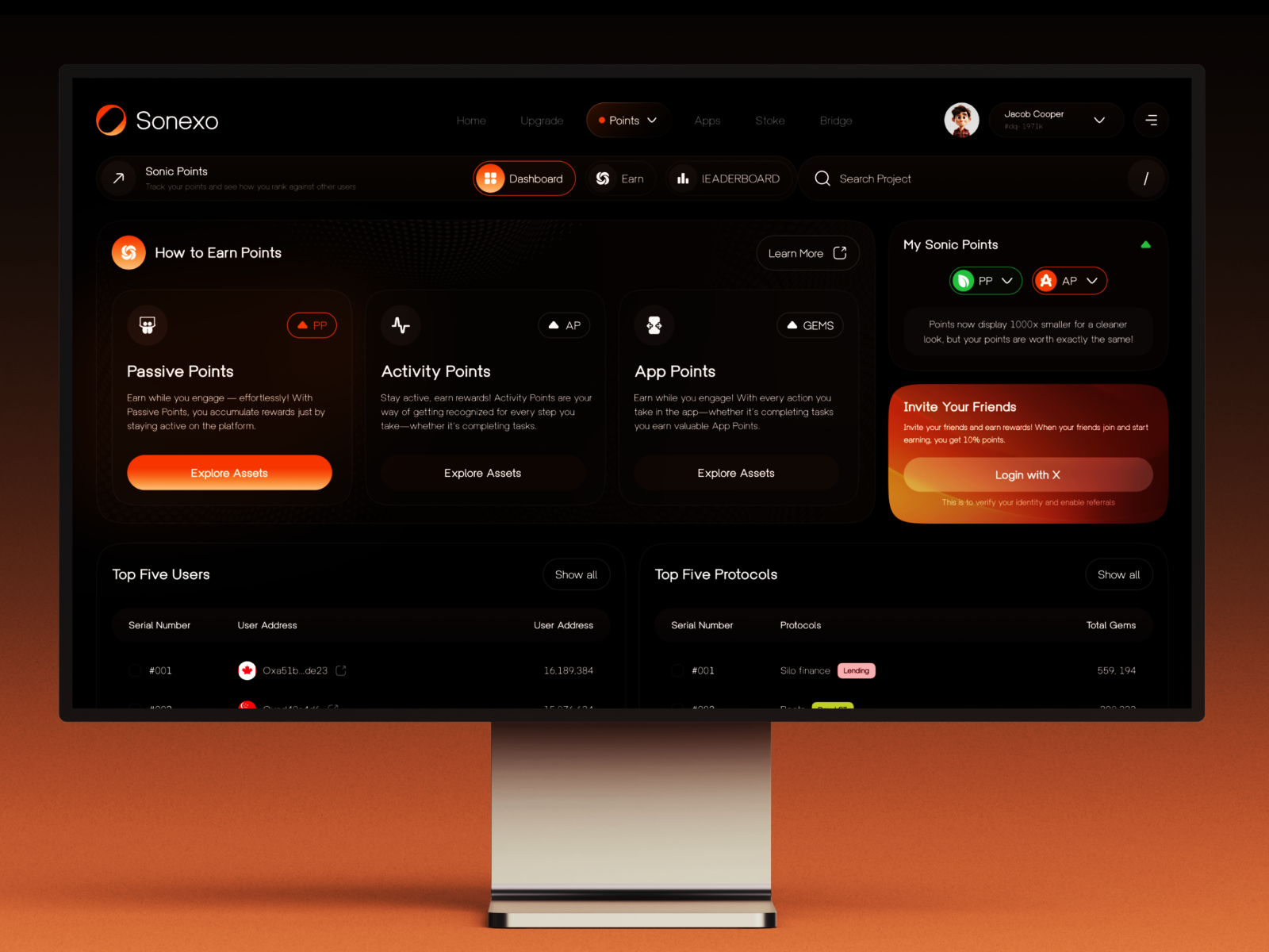 Sonexo — Modern Crypto Dashboard Design ai blockchain crm dashboard design crypto crypto analytics crypto dashboard crypto wallet dark mode ui defi staking financial dashboard fintech design investment platform minimal ui modern dashboard portfolio tracker product product design service web app web3