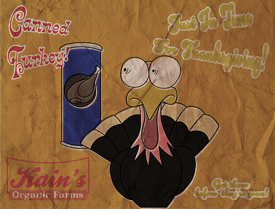 Kain's Canned Turkeys branding design graphic design illustration