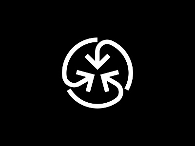 Converge Arrow Loop Logo Mark abstract icon arrow arrow logo circular logo converge icon data logo direction symbol flow symbol geometric logo loop logo minimal logo modern branding sync logo tech logo