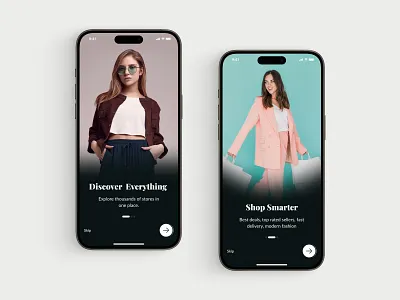 Onboarding Screen - E-commerce Mobile App app ecommerce interface log in mobile app onboarding shop shoping app splash screen ui