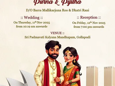 Elegant South Indian Wedding Invitation Card Designs card invitation template wedding