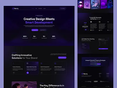 Nexiq – Agency Website UI Design 💜⚡ agency agency website branding company website corporate agency digital agency dribbble dribbblepopular gradientdesign interfaceinspiration pixelean productdesign sahin mia service website uiux uxdesign web design webflow design webpagedesign wordpress service website
