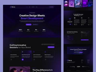 Nexiq – Agency Website UI Design 💜⚡ agency agency website branding company website corporate agency digital agency dribbble dribbblepopular gradientdesign interfaceinspiration pixelean productdesign sahin mia service website uiux uxdesign web design webflow design webpagedesign wordpress service website