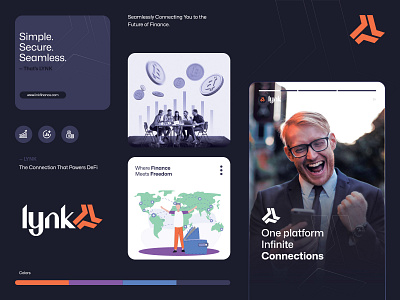 LYNK - Corporate logo design - Brand identity - Print design ads ads design brand identity brand sign branding business logo card design corporate logo dribbble facebook ads design finance financial logo fintech logo graphic design graphical elements logo logo design logo ui meta ads design poster design