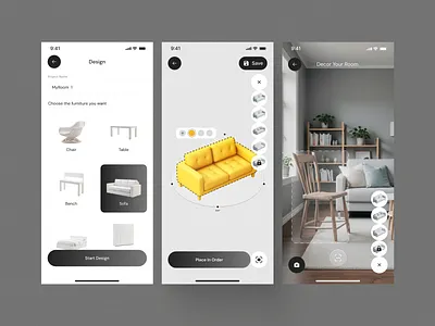 Finture — Smart Furniture Customization App app application architecture furniture mobile app platform ui uidesign uiux uxdesign