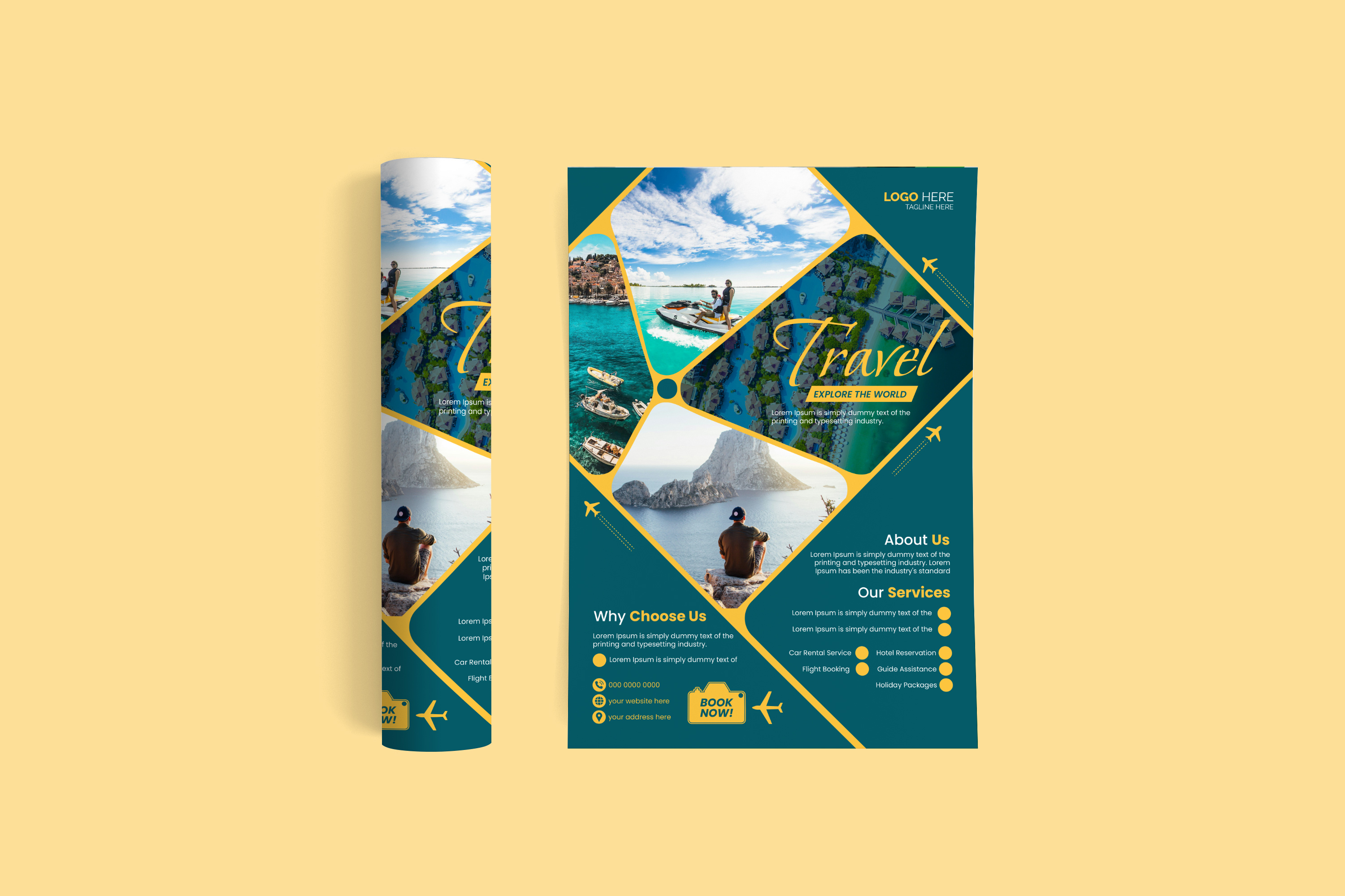 Vibrant Travel Flyer Design—Adventure Awaits! adventure promotion colorful flyer editable flyer event flyer flyer layout flyer template graphic design holiday flyer poster design summer travel tourism graphic tourism poster travel agency design travel campaign travel flyer design travel marketing trip promotion vacation flyer vector flyer wanderlust design