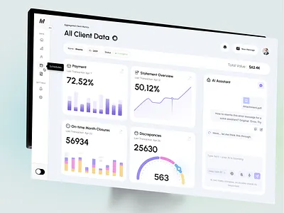 CRM - Financial AI Assistant dashboard ai dashboard design aı crm dashboard design dashboard financial ai financial ai assistant financial ai dashboard design platform saas software