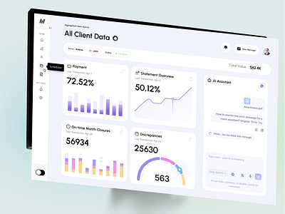 CRM - Financial AI Assistant dashboard ai dashboard design aı crm dashboard design dashboard financial ai financial ai assistant financial ai dashboard design platform saas software