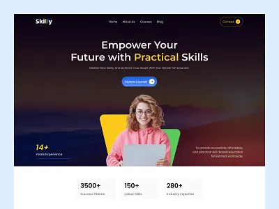 EdTech Course Landing Page – Modern & Clean UI cleanui conceptdesign dailyui designinspiration edtech education figma homepage landingpage minimaldesign modernui onlinelearning saas uidesign uiux uxdesign webdesign website