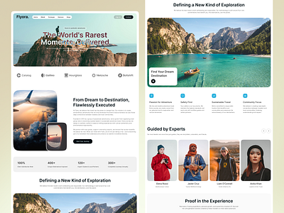 Travel Experience Website — Premium About Page UI/UX Design interface product service startup ui ux web