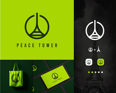 Peace Tower logo design adobe illustrator brand identity brand style guide branding branding designer branding service fiverr.com graphic design logo logo design logo design service logo designer logomark minimalist branding minimalist logo modern logo trending design trending logo style visual identity