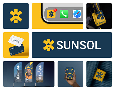 Sunsol logo, logo design, solar logo brand identity brand logo branding business logo eco logo energy logo graphic design green energy logo logo design logo mark modern logo power renewable energy solar logo solar panel logo startup sun visual identity volt logo