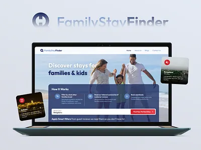 FamilyStayFinder - Website design branding figma figma design figma ui ux graphic design homepage illustration landing page. ui ux
