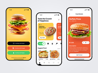 Food App Design app design app ui food app food app design food app ui food delivery app food ordering app ios mobile design mobile ui modern app online food order restaurant app resturant app design