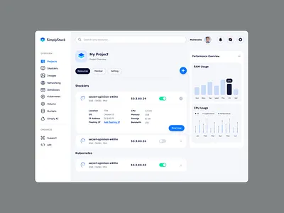 SimplyStack Dashboard Concept app branding dashboard design figma graphic design header illustration landing logo ui vector