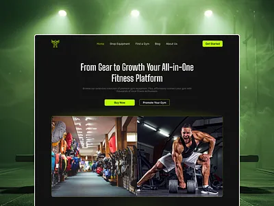 Gym Partner & Fitness Accessories Website b2b branding crossfit digitalproduct directory ecommerce fitness gym gymequipment health healthandwellness herosection marketplace moderndesign startup strengthtraining ui webdesign wellness workout