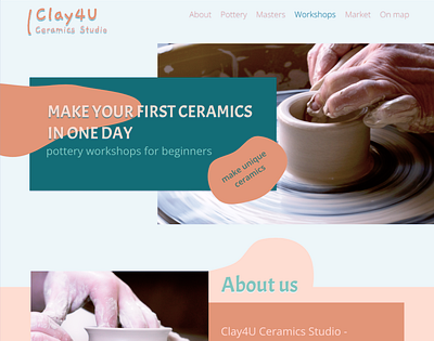 Ceramics studio Website Concept branding ceramics clay studio design graphic design landing page offer pottery ui web design website