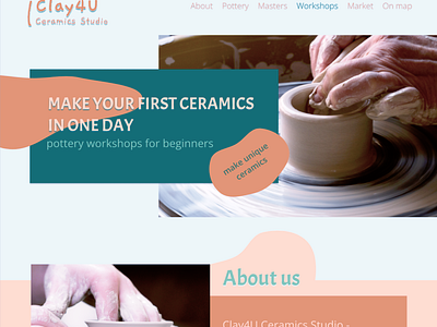 Ceramics studio Website Concept branding ceramics clay studio design graphic design landing page offer pottery ui web design website