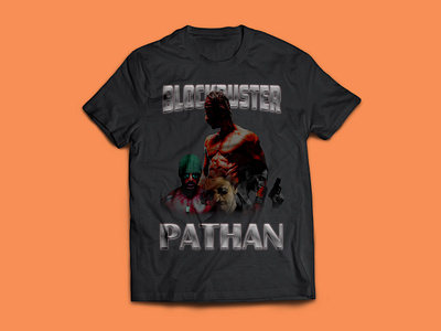 Simple Pathan movie bootleg T-Shirt Design. bootleg tshirt design graphic design movie movies pathan photoshop tshirt tshirtdesign tshirts