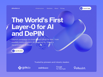 Futuristic AI & DePIN Web Design 3d website ai ai agent ai agent website ai chatbot ai depin ai depin website ai landing page ai platform ai startup crypto ai depin futuristic website langing page ui ux web design