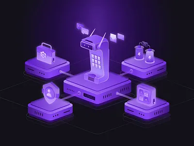 Promta — Modern Conversational Chatbot | 2D Illustration 2d 2d illustration ai animate automation b2b blender chatbot clean crm dark theme dipa inhouse microinteraction minimal modern robotic saas startup ui vector