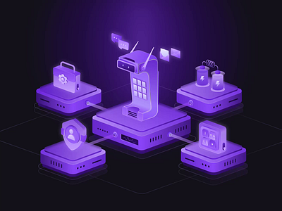 Promta — Modern Conversational Chatbot | 2D Illustration 2d 2d illustration ai animate automation b2b blender chatbot clean crm dark theme dipa inhouse microinteraction minimal modern robotic saas startup ui vector