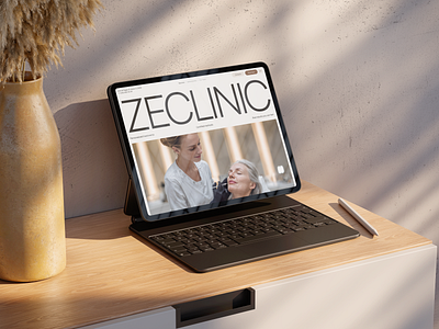 Tablet version of the cosmetology clinic website branding clinic cosmetology design tablet ui ux web design website