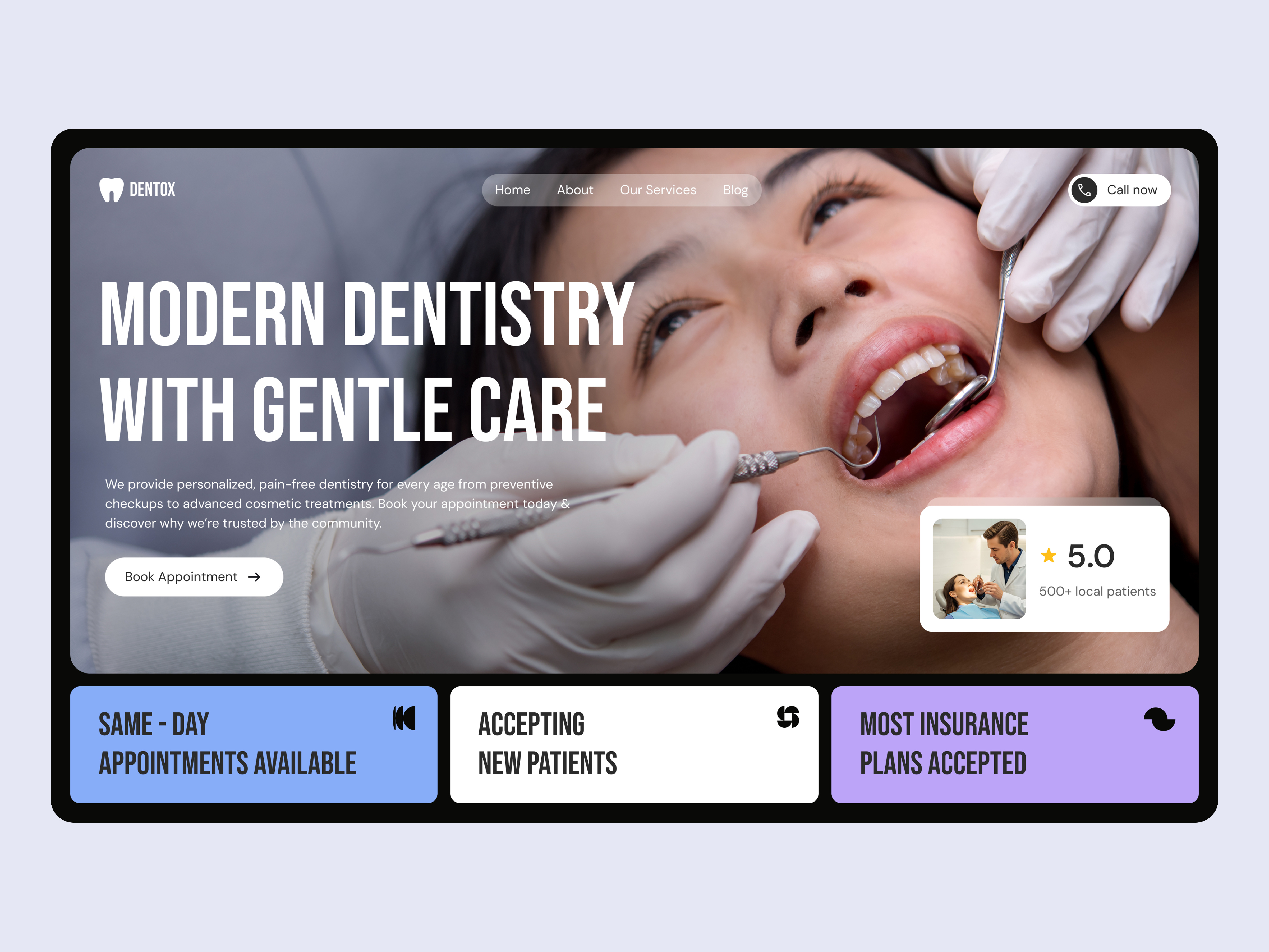 Dental Care Landing Page ai healthcare landing page ai healthcare website design dental care landing page dental care website design dental clinic website dental website design dentalcare landing page dentalcare website dentalcare website landing page figma website design framer website design healthcare website landing page designer medical care website design oral care website uiux design uiux designer web design webflow website design