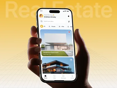 Real Estate Mobile App cards chart design house ios mobile mobile app real estate rent saas service ui uiux