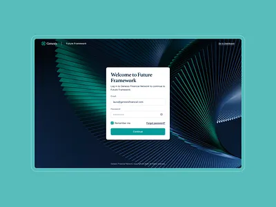Genesis — Authentication page authentication dashboard design digital product design finance financial fintech login page screen signup ui uiux ux