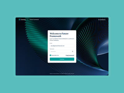Genesis — Authentication page authentication dashboard design digital product design finance financial fintech login page screen signup ui uiux ux