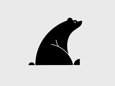 Lonely Bear alex seciu bear bear character bear logo bear mark branding geometric bear geometric bear logo graphic design logo design logo designer minimalistic bear