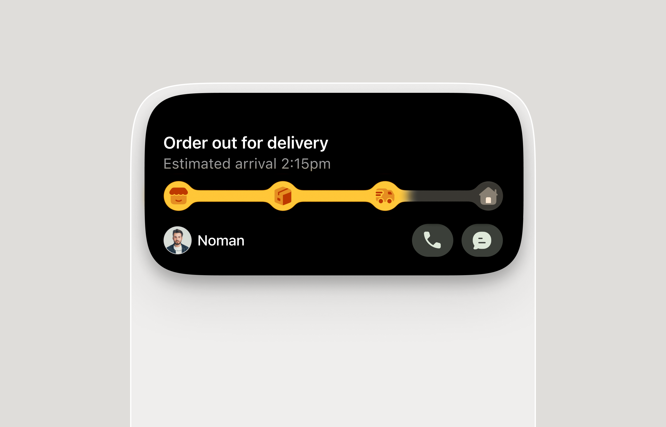 Example of Dynamic Island Component - Delivery App