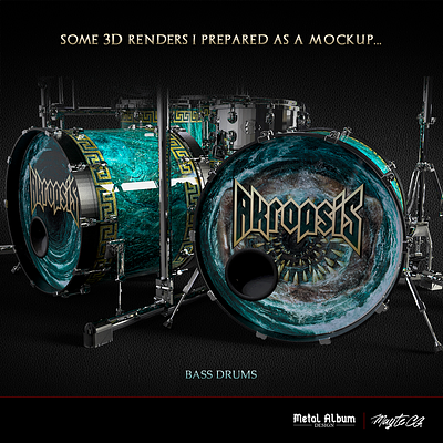 Akroasis - Art for custom drum wraps bass bass drum head custom drum drummer drums heavy heavy metal metal wraps
